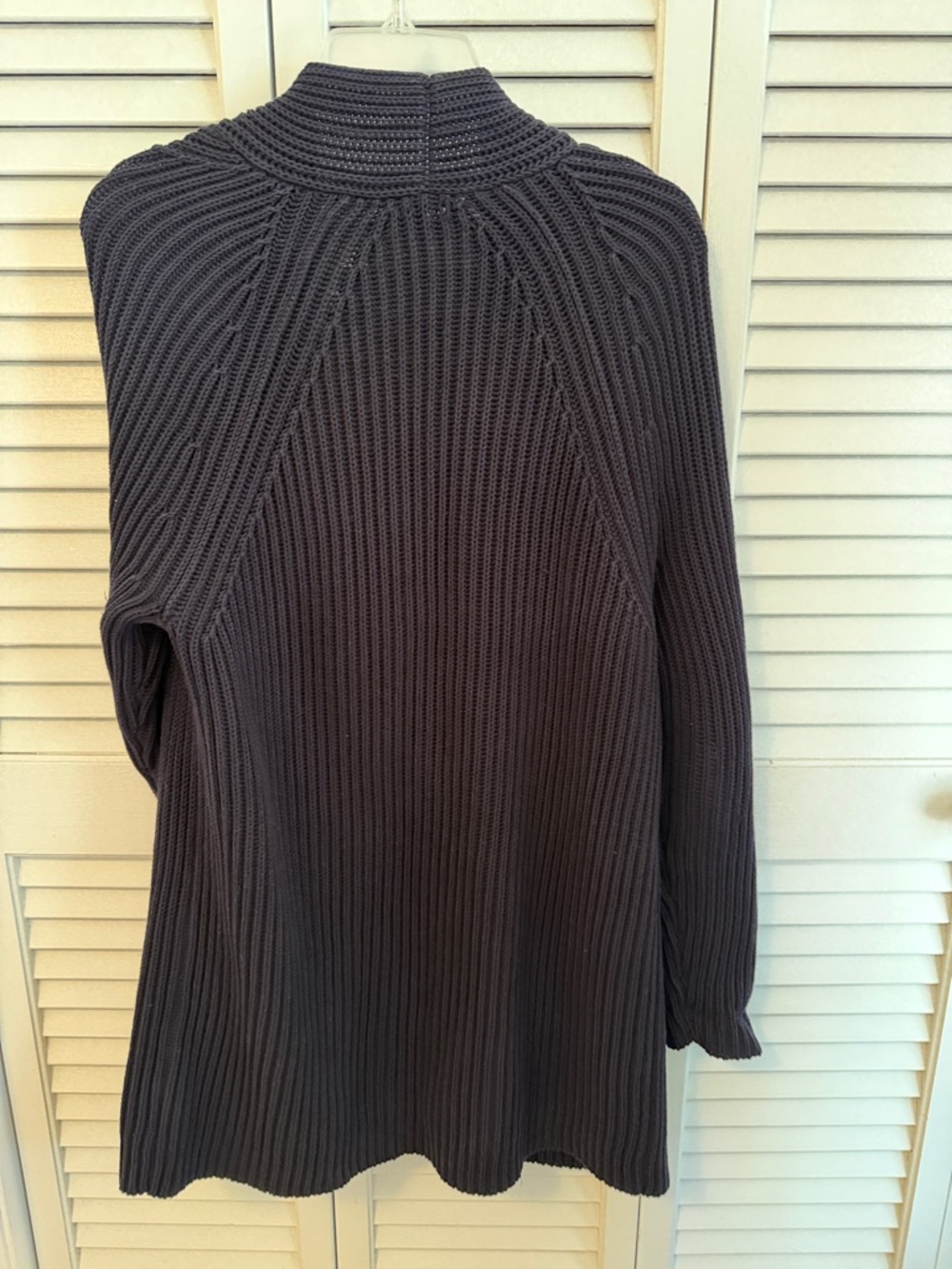 Vince Navy Ribbed Open-Front Cardigan - Picture 3 of 8